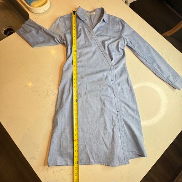 Stateside USA Classiccore Denim Wrap Button Casual Dress Sz Medium - Picture 13 of 16